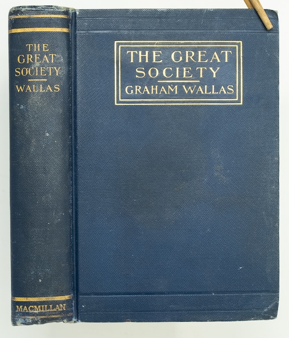 The Great Society by Graham Wallas ©1914 Etsy