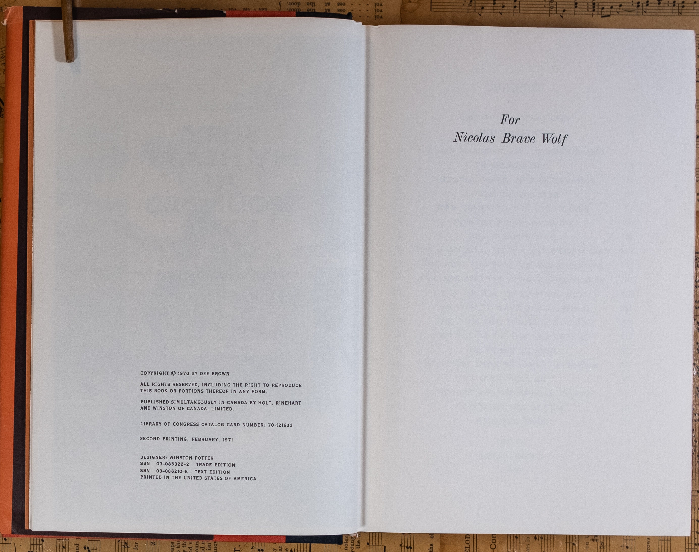 Bury My Heart at Wounded Knee by Dee Brown. 2nd Printing - Etsy