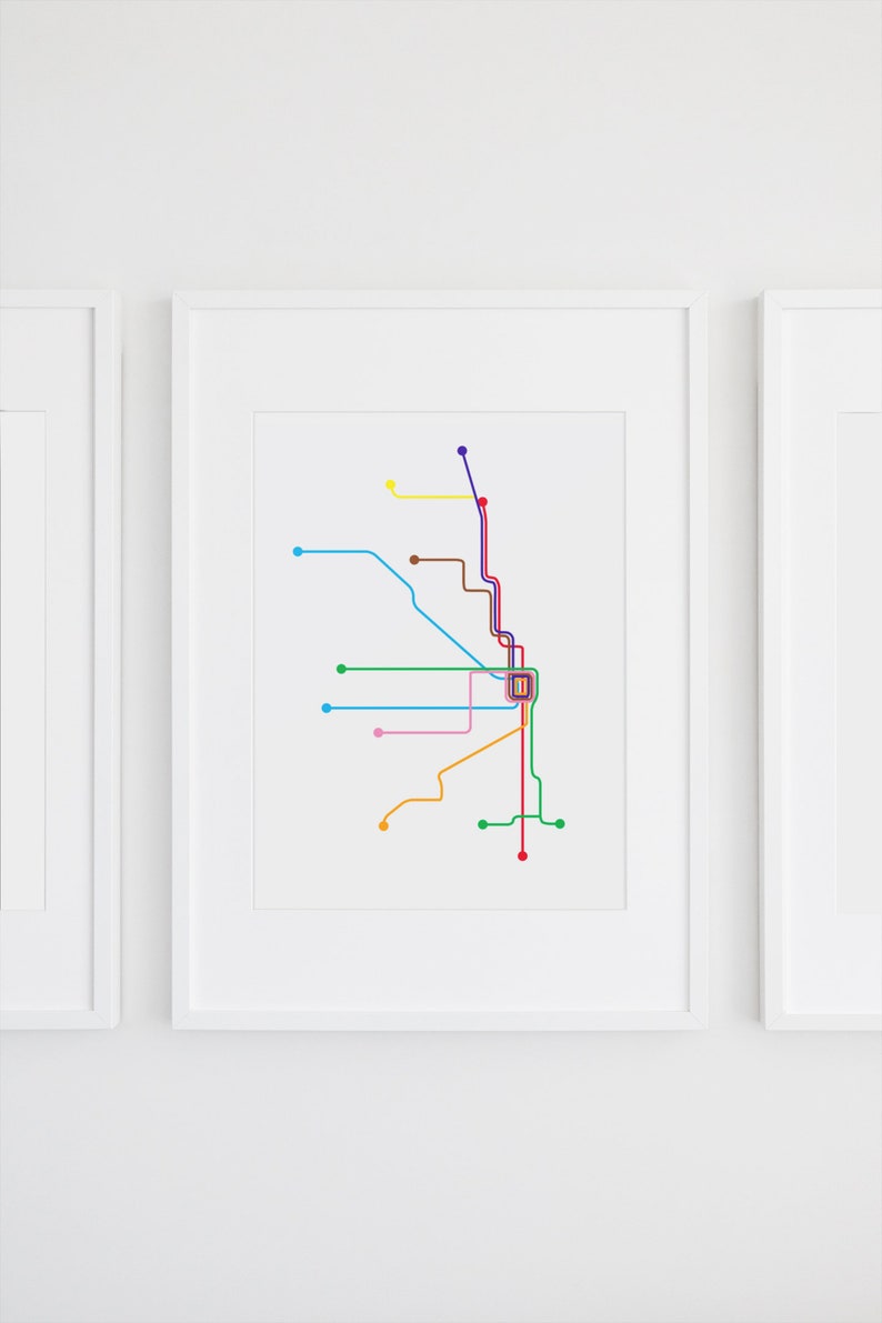 Chicago L Transit Map CTA Map ThisCityMaps image 2