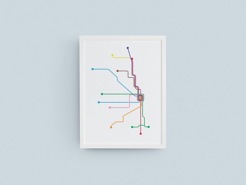 Chicago L Transit Map CTA Map ThisCityMaps image 1