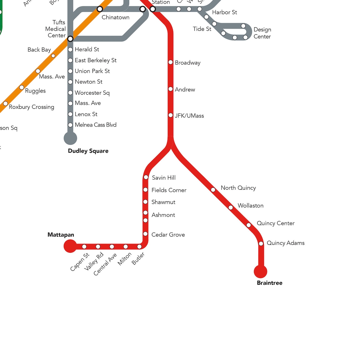 Boston Public Transit Map