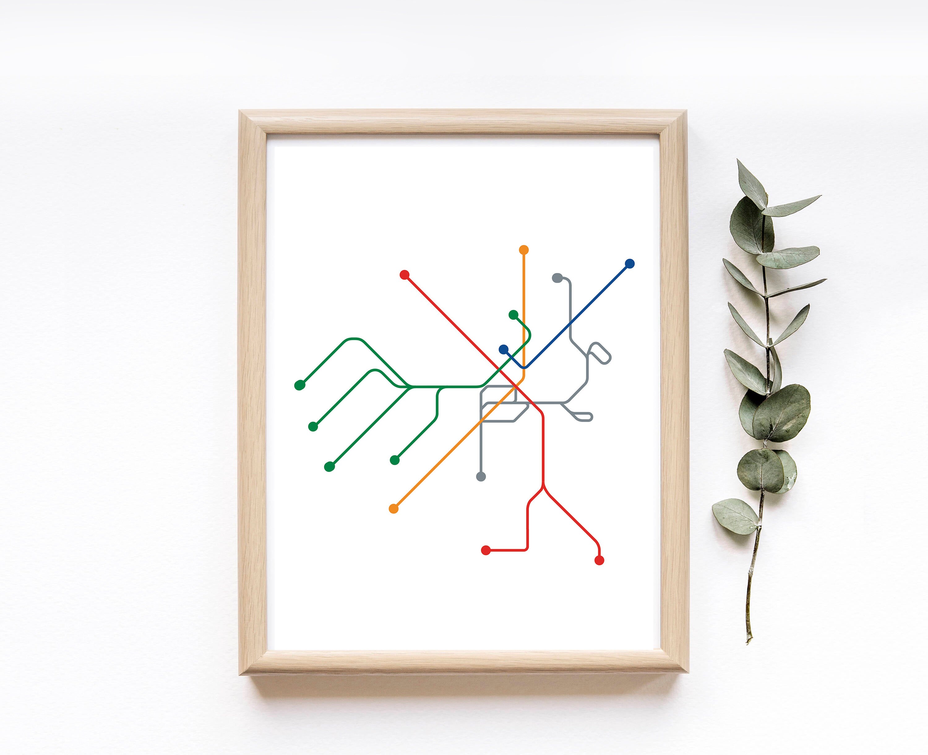 Boston T Transit Map ThisCityMaps | Etsy