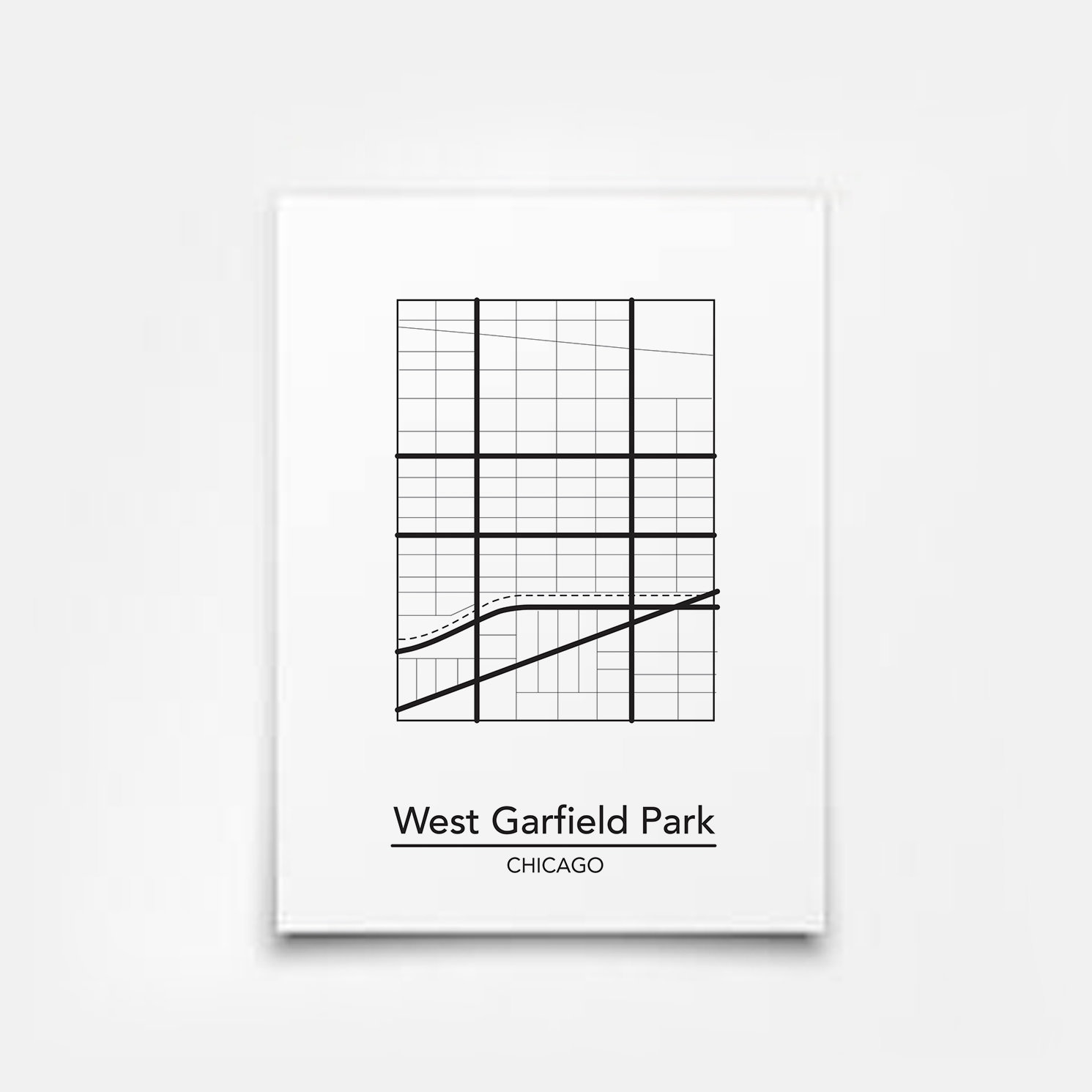 West Garfield Park Chicago Neighborhood Map Thiscitymaps Etsy