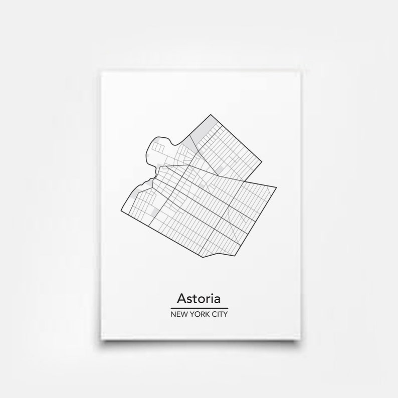 Astoria New York City Neighborhood Map Thiscitymaps - Etsy