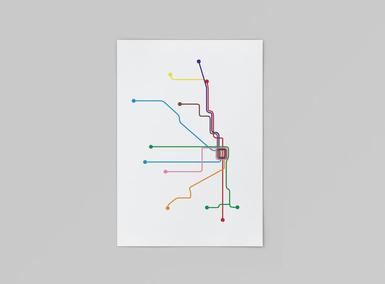 Chicago L Transit Map CTA Map ThisCityMaps image 3