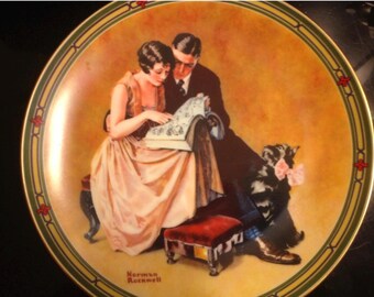Sammelteller Norman Rockwell Couple Commitment 1985 Porzellanteller