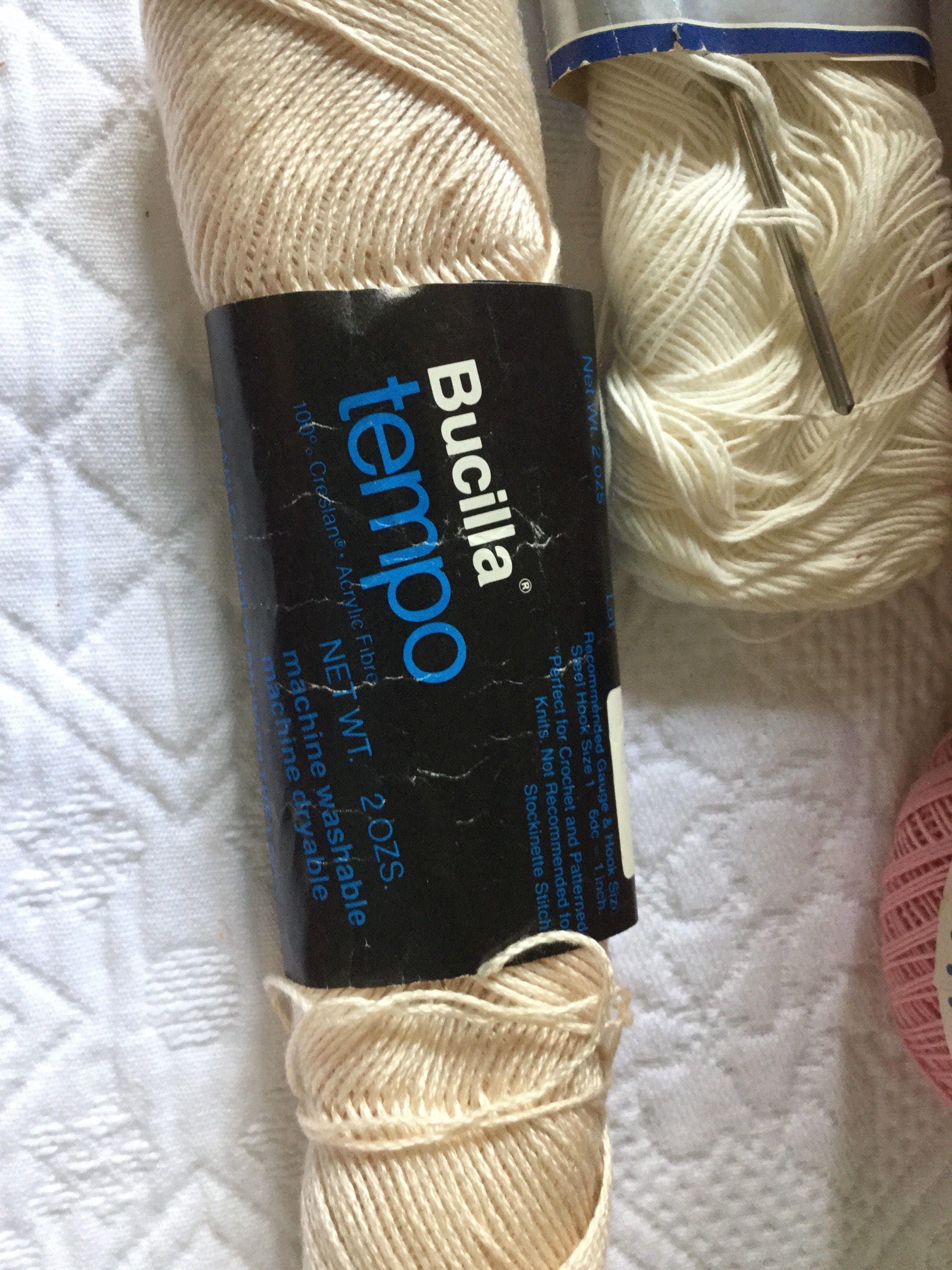 Vintage Tatting Crochet Thread and 2 Crochet Needles Pink Etsy