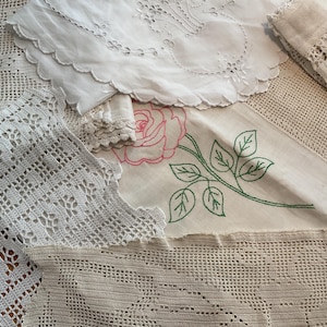 Table Runner Lace Doilies or Dresser Scarves Vintage