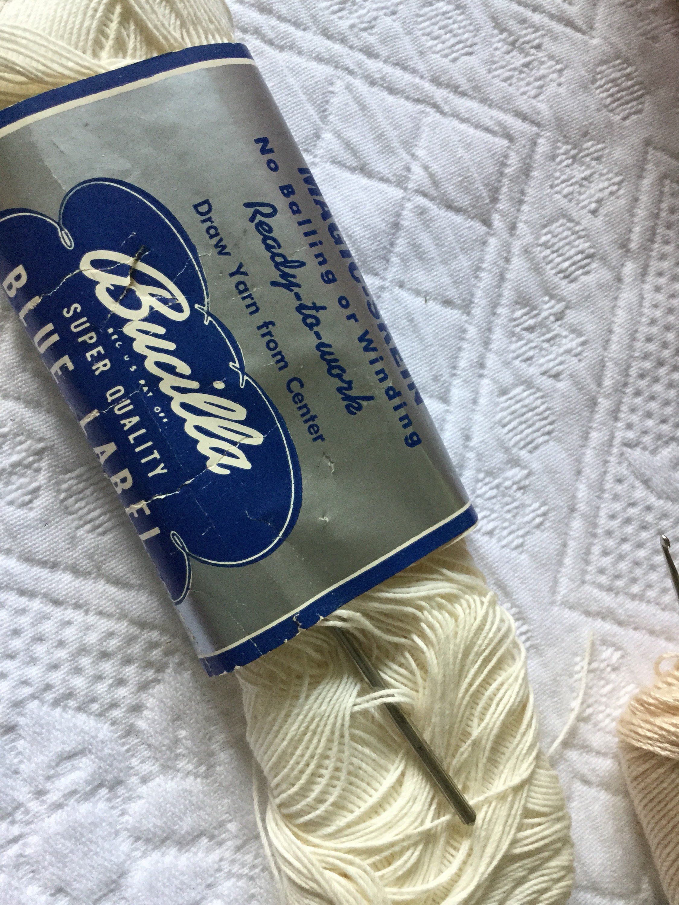 Vintage Tatting Crochet Thread and 2 Crochet Needles Pink Etsy