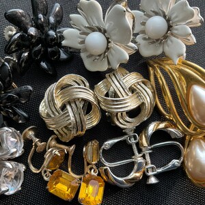 Jewelry Vintage Clip on or Screw on Signed Earrings Sarah Coventry Swarovski Napier German Coro