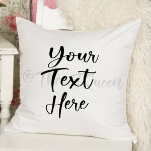 Custom Pillows, Custom Gifts, Personalized Pillow, Custom Text Pillow, Wedding Gifts, Custom Throw Pillow, 16 x 16 inches, Full Pillow