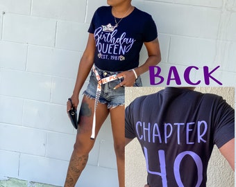 Female birthday shirts clearance