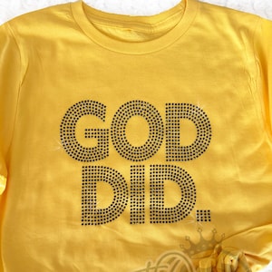 Gott hat schwarzes Rhinestone-T-Shirt, christliches Kleid, christlichen Glaubens-Hemd, Glaubens-Hemd