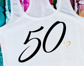 50th Birthday Tank, 50th Birthday Shirt, 50th Birthday Gift, Birthday Behavior, Ladies Birthday Tank, Women's Birthday Shirts