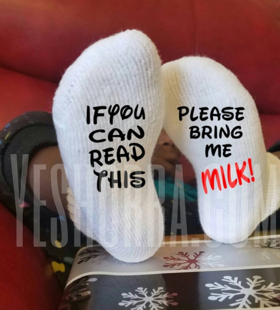 if you can read this baby socks