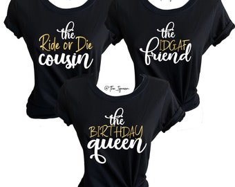 Birthday Group Shirts, Birthday Party Shirts, The Friend Birthday Shirts, Birthday Shirt Women, Birthday Squad Shirts, Birthday Entourage