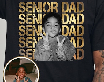 Personalized Photo Senior Dad  2027 Shirt,  Dad of Senior 2027 Shirt, Comfort Colors -21