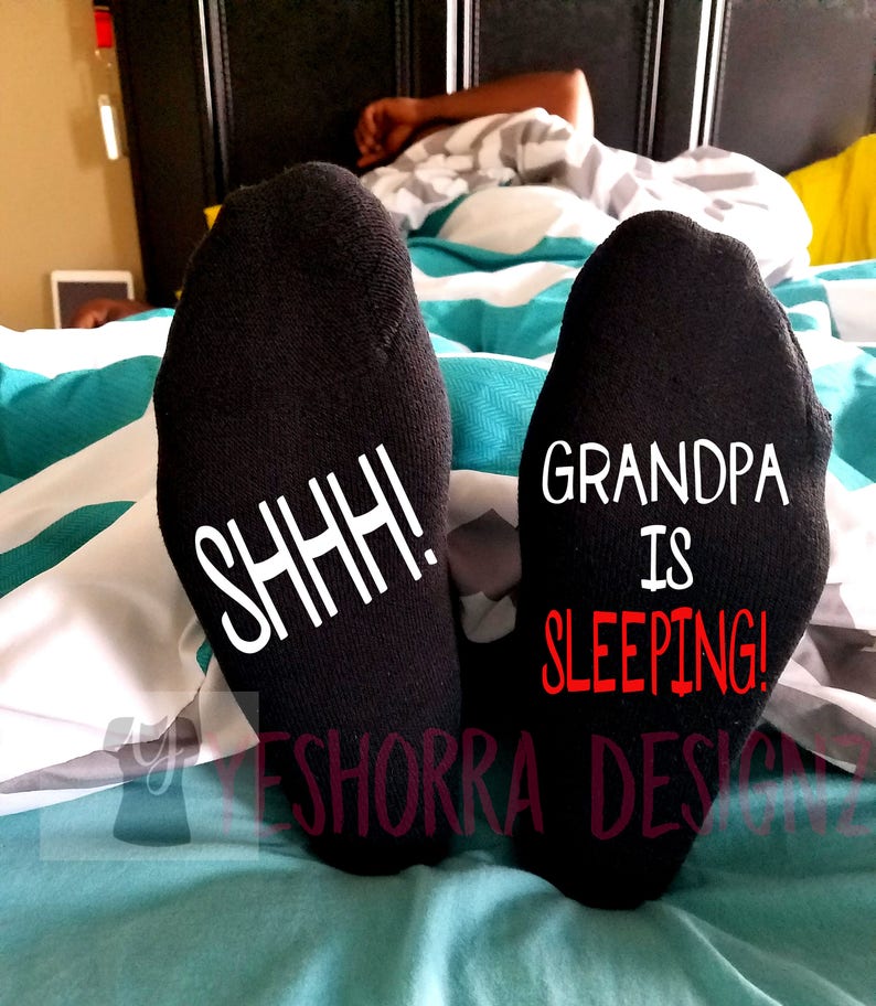 Grandpa Socks Stocking Stuffers Funny Grandpa Gift Father/'s Day Gift Birthday Gift Gift For Grandpa Shhh Grandpa Is Sleeping