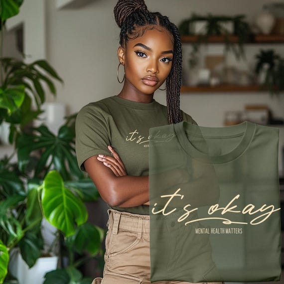It's Okay, Mental Health Matters Shirt, Mental Health Awareness, Positive Message, Anxiety Shirt, Black Statement Tee, Motivational Gift