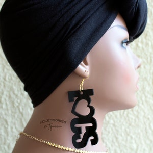 Loc Love Earrings, Dangle Earrings, Acrylic Earrings, Loc Jewelry, Dreadlock Earrings, I Love My Locs Earrings, Choose Your Color