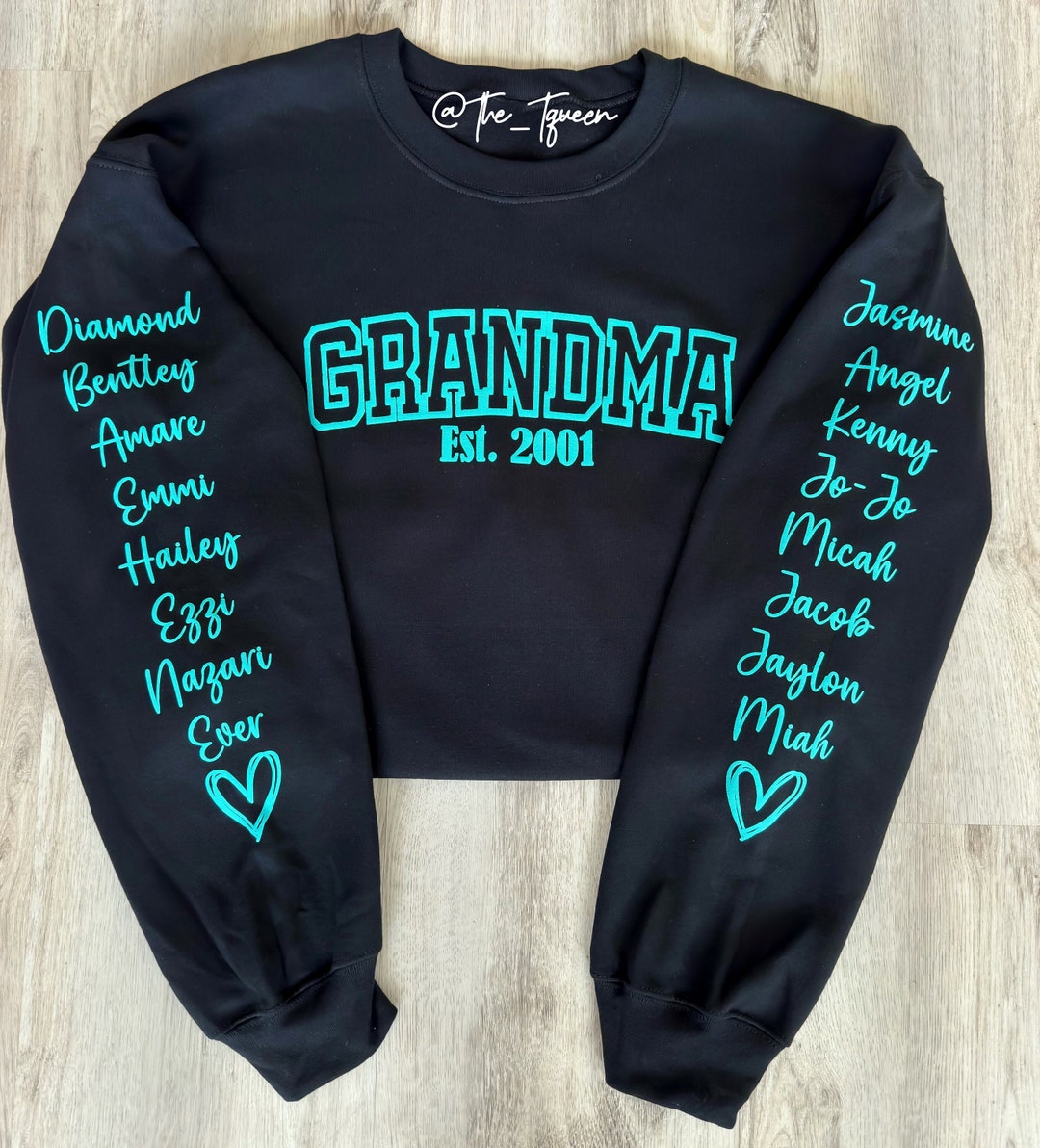 Personalized Mama Sweatshirt With Sleeve Print, Personalized Mom, Mama