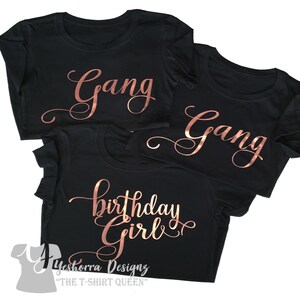 Birthday Group Shirts, Birthday Gang Shirts,  Choose Text Color, Birthday Party Shirts, Birthday Shirt Women, Birthday Crew, Birthday Squad