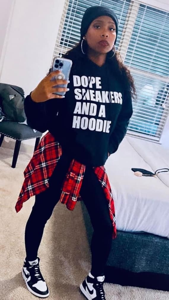 Hoodie and sneakers outfit sales