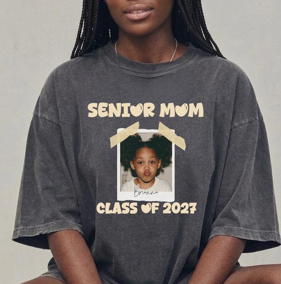 Personalized Photo Senior Mom 2027,  Mom of Senior 2027 Shirt, Comfort Colors -21