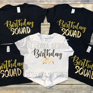 Birthday Squad Shirts Birthday Party Shirts Birthday Group - Etsy