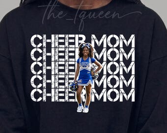 Custom Photo School Cheer Mom Spirit Shirt, Cheer Competition Shirt, Basketball Mom Tee, Football Mom, Cheer Dad, Friday Nights Light