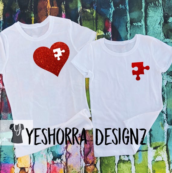mom and son matching valentines day shirts