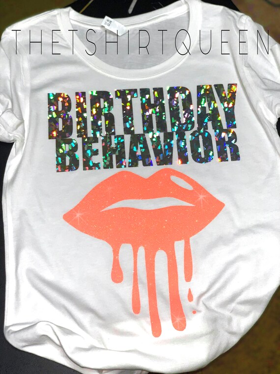 Download Birthday Shirt Birthday Behavior Shirt Holographic Birthday | Etsy