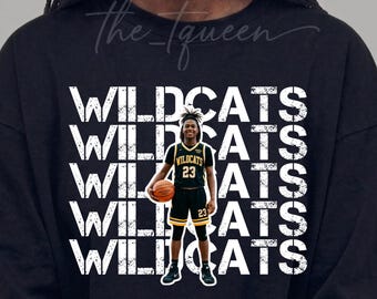 Custom Photo School Spirit Sports Player Shirt, Personalized Sports Team, Basketball Mom Tee, Football Mom, Sports Dad, Player Picture Shirt