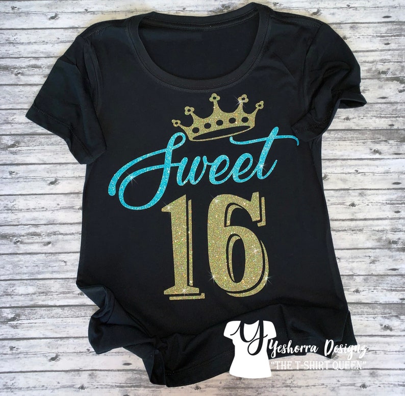 Sweet 16 Shirt Birthday Girl Shirt Sweet Sixteen Shirt 16th Etsy