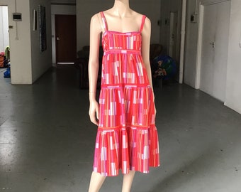 70s - Strappy - SUNDRESS - Italian Vintage - DISCO Dress - Bright & Beautiful