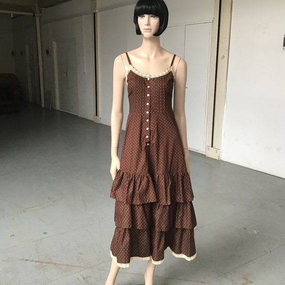 70s - SUNDRESS - Hippie dress - COTTON - Rah-Rah -