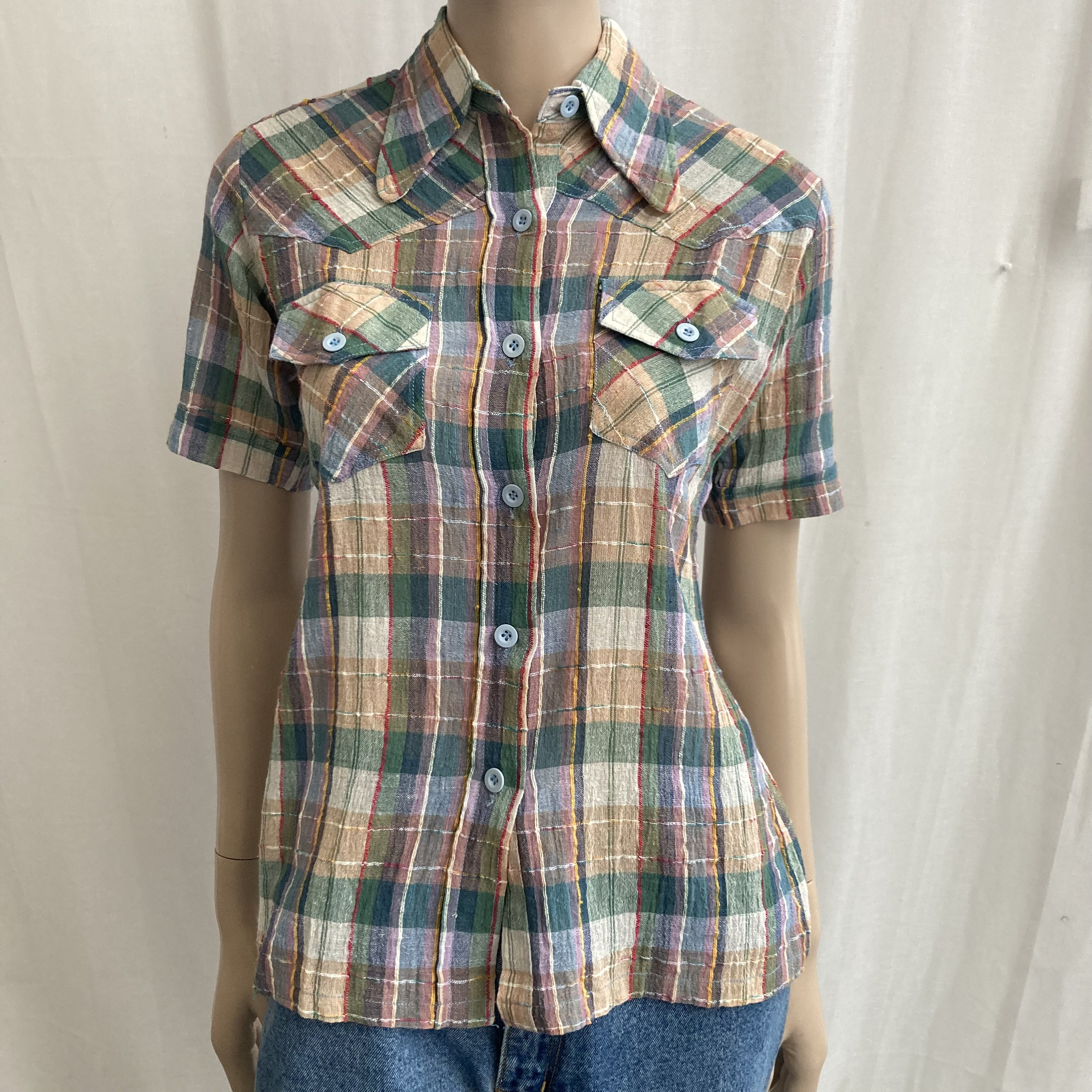 Beautiful Rare 70s Bohemian Cheesecloth Blouse