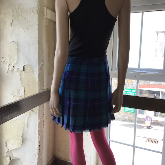 Vintage Reworked Tartan Pleated Skirt Edinburgh Heritage Etsy
