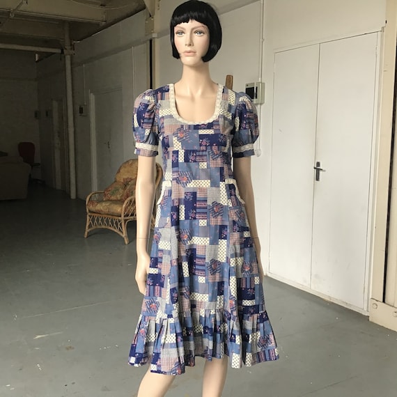 70s - SUNDRESS - Hippie dress - COTTON - Summer Dr