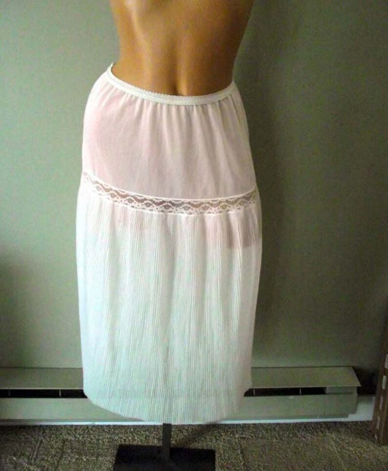 Vintage White Pleated Half Slip by Enduring Loveliness Dorene Etsy