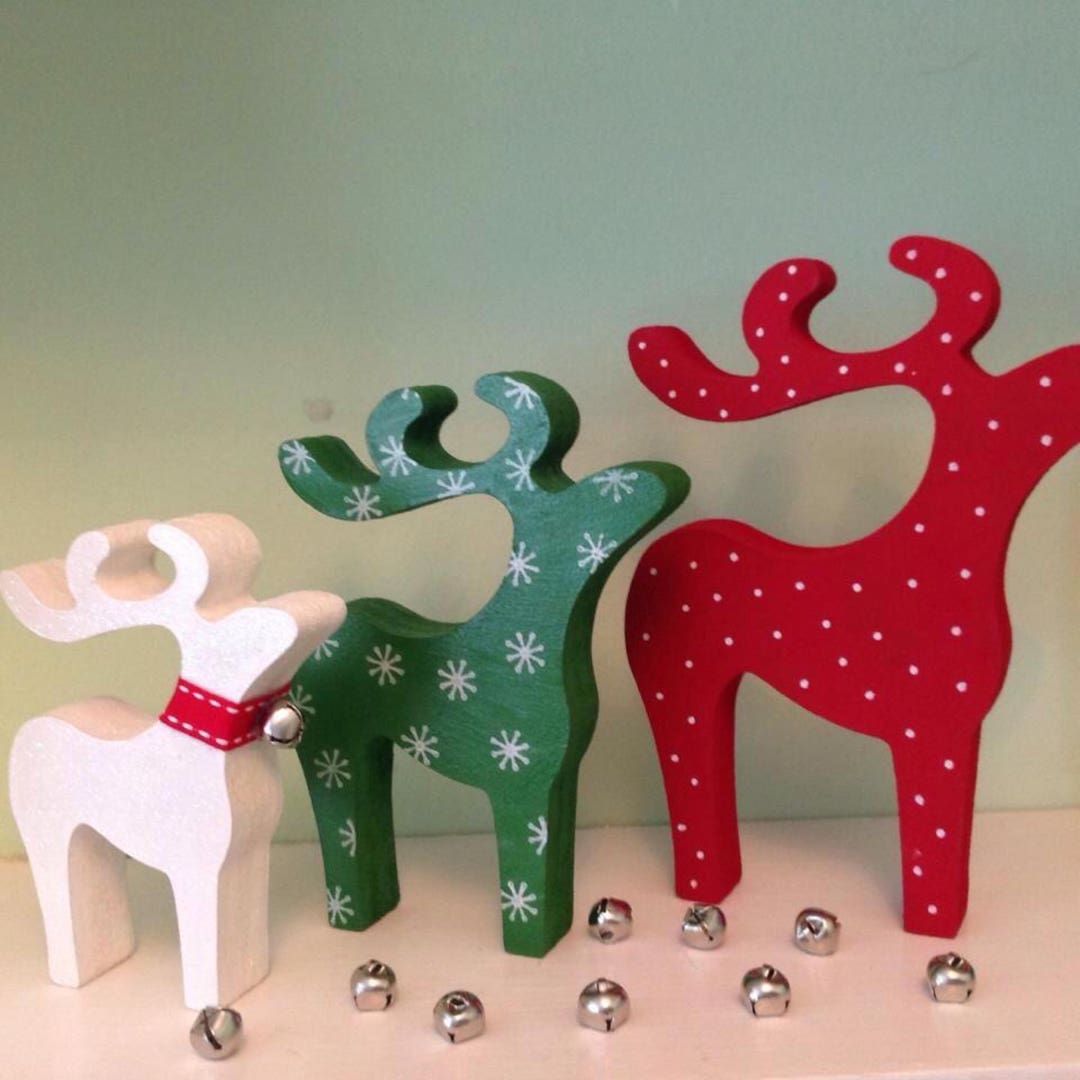 Free Standing Reindeer Decorations, Freestanding Reindeer Family