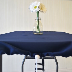 Navy Blue Solid TableSnugg The Original Drawstring Tablecloth to secure your picnic from a windy day