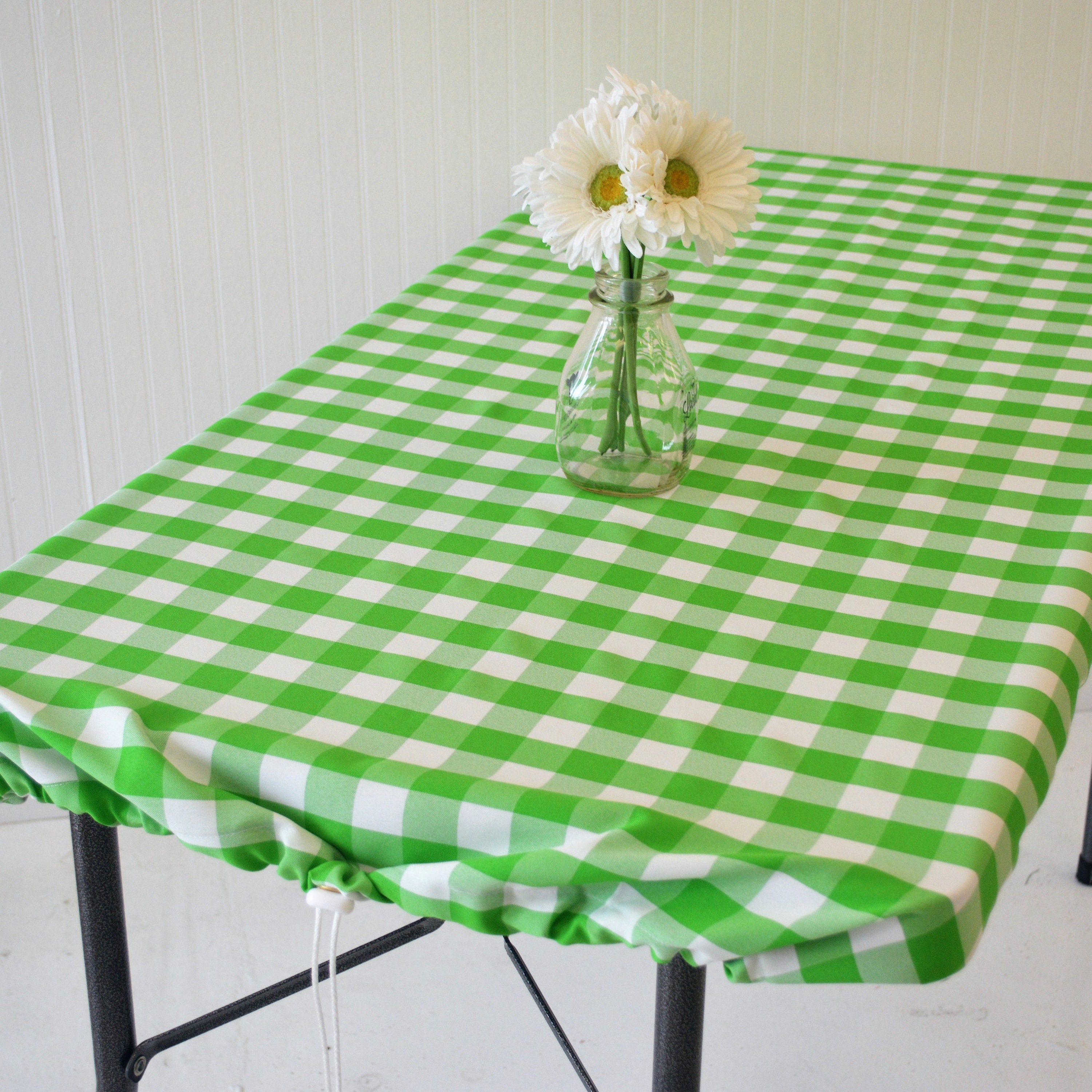Lime Green Tablesnugg the Original Drawstring Tablecloth to Secure Your