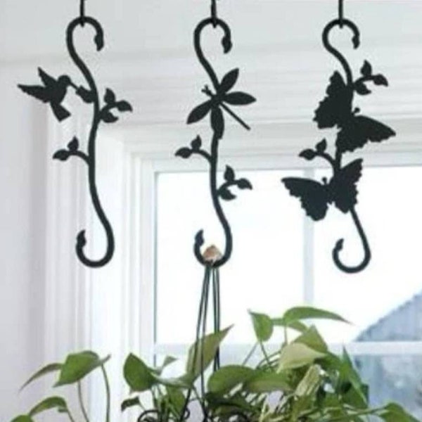 Decorative Wrought Iron Plant Hooks Made in USA