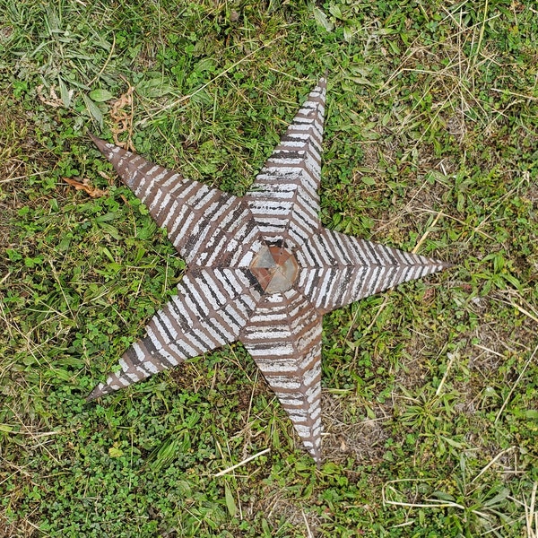 Rustic Reclaimed Metal Barn Star Amish Made in the USA/ shown unfinished can do any color