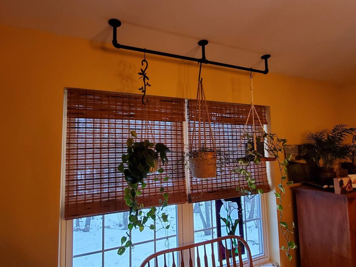Industrial pipe plant hanger/ Industrial pipe plant holder/ Etsy