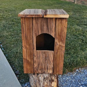 X-Large Barred Owl house made out of Reclaimed Mushroom Wood