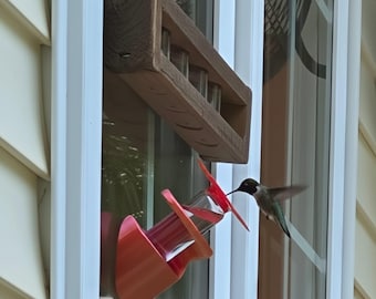 Reclaimed Poly Window Hummingbird Feeder Many Colors to Choose from all Made in USA