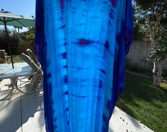 Turquoise tie dyed Kaftan