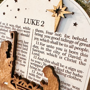 L'ornement de l'histoire de Noël Luc 2 Nativité